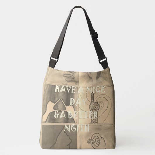 Creëer Je eigen geweldige  met een leuke dag Crossbody Tas (Voorkant)
