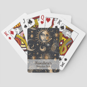 Creëer je eigen gezichten in de lucht Hemellichame Pokerkaarten