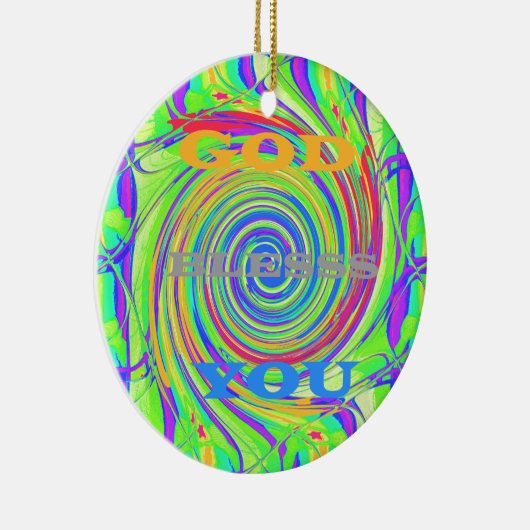 Creëer Je eigen God zegene je Inspirerend tekst Keramisch Ornament (Rechts)