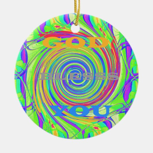 Creëer Je eigen God zegene je Inspirerend tekst Keramisch Ornament (Voorkant)