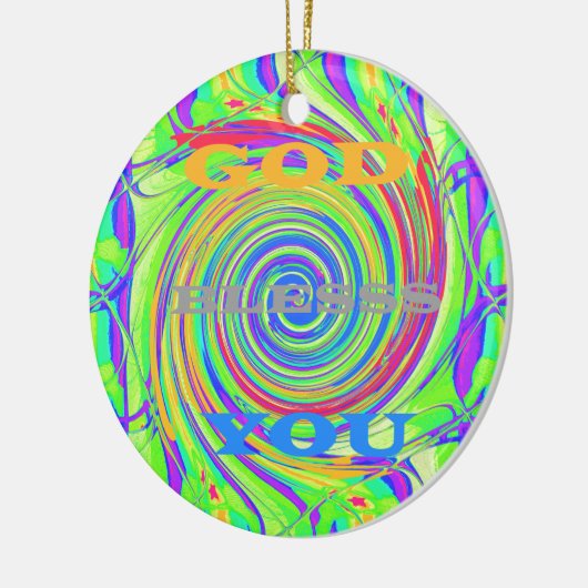 Creëer Je eigen God zegene je Inspirerend tekst Keramisch Ornament (Links)