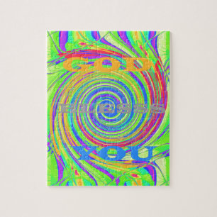 Creëer Je eigen God zegene je Inspirerend tekst Legpuzzel