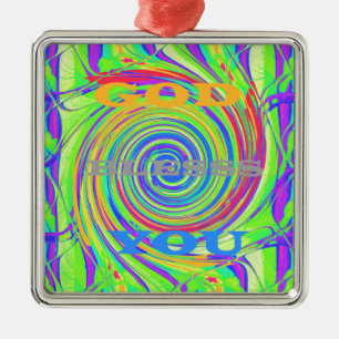 Creëer Je eigen God zegene je Inspirerend tekst Metalen Ornament