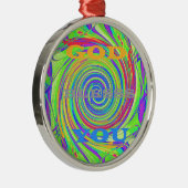 Creëer Je eigen God zegene je Inspirerend tekst Metalen Ornament (Rechts)