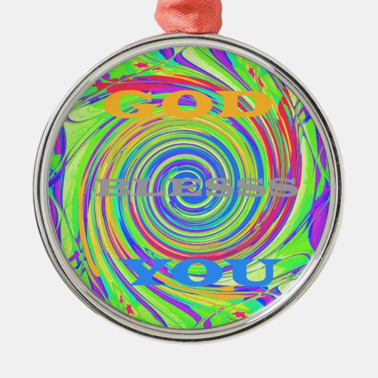 Creëer Je eigen God zegene je Inspirerend tekst Metalen Ornament (Voorkant)