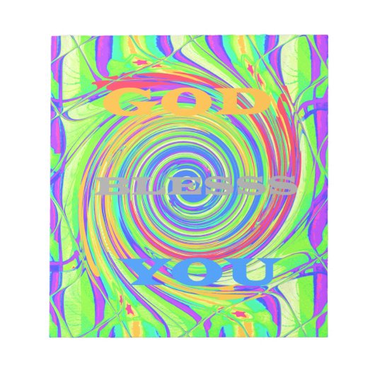 Creëer Je eigen God zegene je Inspirerend tekst Notitieblok (Voorkant)