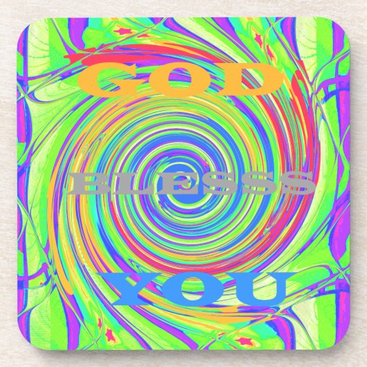 Creëer Je eigen God zegene je Inspirerend tekst Onderzetter (Voorkant)