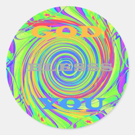 Creëer Je eigen God zegene je Inspirerend tekst Ronde Sticker (Voorkant)