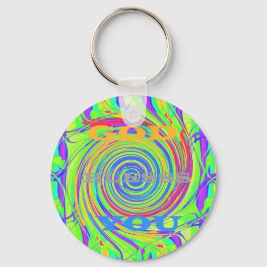 Creëer Je eigen God zegene je Inspirerend tekst Sleutelhanger (Voorkant)