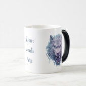 Creëer Je eigen goddeloze Paarse wolf Magische Mok (Voorkant rechts)