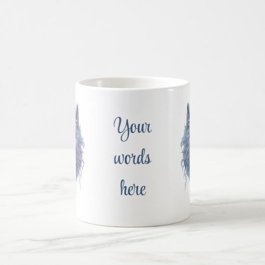 Creëer Je eigen goddeloze Paarse wolf Magische Mok (Center)