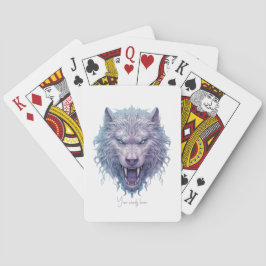 Creëer Je eigen goddeloze Paarse wolf Pokerkaarten