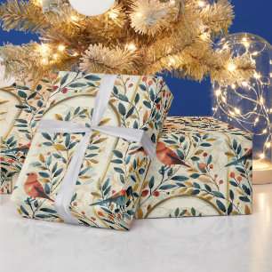 Creëer Je Eigen Gouden Arches Songbirds Bloemen Cadeaupapier
