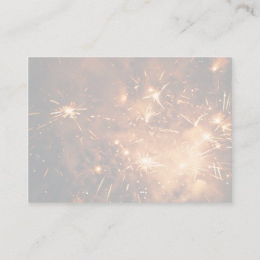 Creëer je eigen gouden vuurwerk advieskaart (Achterkant)