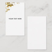 Creëer je eigen gouden witte elegant visitekaartje (Voorkant / Achterkant)