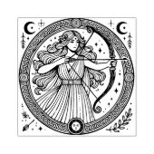 Creëer Je Eigen Griekse Godin Artemis Boogschutter Rubberstempel (Afrduk)