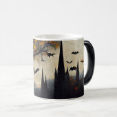 Creëer Je eigen griezelige herfstvleermuizen Magische Mok (Voorkant rechts)