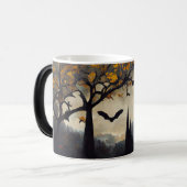 Creëer Je eigen griezelige herfstvleermuizen Magische Mok (Voorkant links)