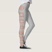 Creëer je eigen grijze kledingflorale Patroonkunst Leggings (Rechts)