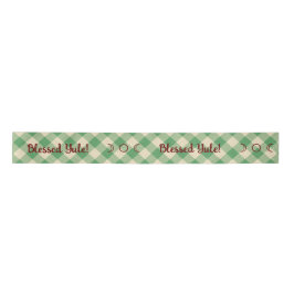 Creëer je eigen groene gingham satijnen lint