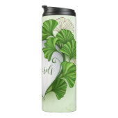 Creëer Je eigen groene gingko verlaat het hart Thermosbeker (Geroteerd rechts)