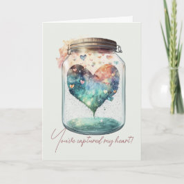 Creëer Je Eigen Groene Magische Hart Liefde Feestdagen Kaart