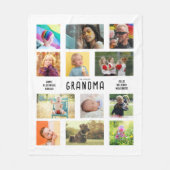 Creëer je eigen grootouders Fotocollage Fleece Deken (Voorkant)