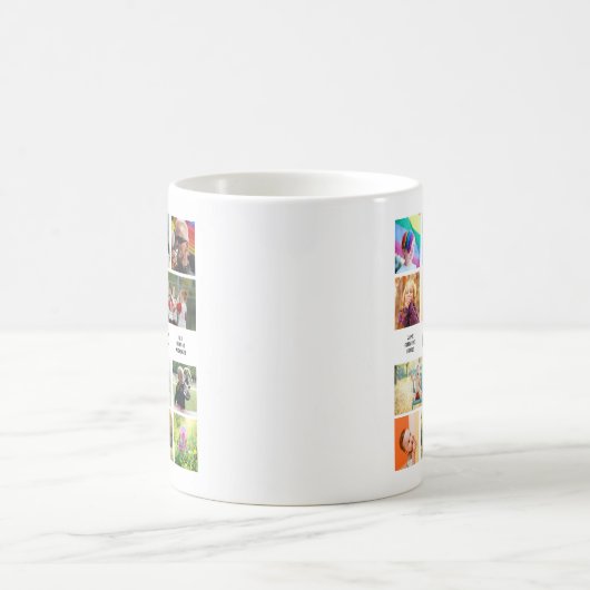 Creëer je eigen grootouders Fotocollage Koffiemok (Center)