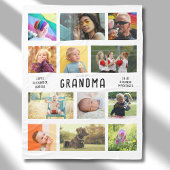 Creëer je eigen grootouders Fotocollage Large Fleece Deken