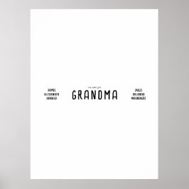 Creëer je eigen grootouders Fotocollage Large Poster