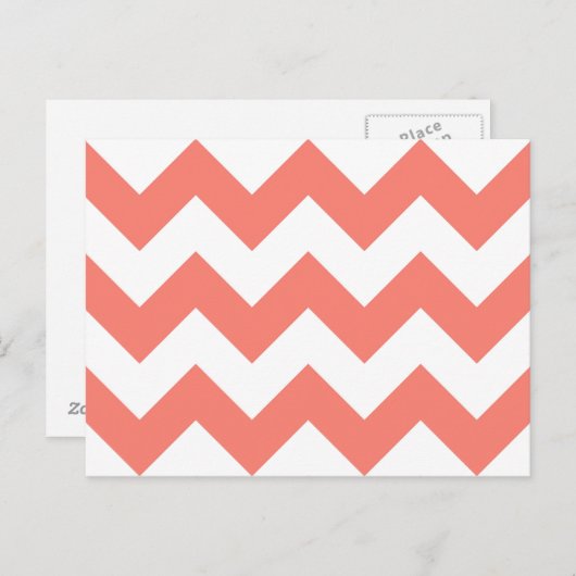 Creëer Je eigen grote zalm zigzagpatroon Briefkaart (Voorkant / Achterkant)