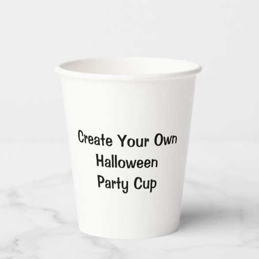 Creëer je eigen Halloween Party Décor Zazzle Papieren Bekers (Voorkant)