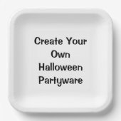 Creëer je eigen Halloween Party Décor Zazzle Papieren Bordje (Voorkant)