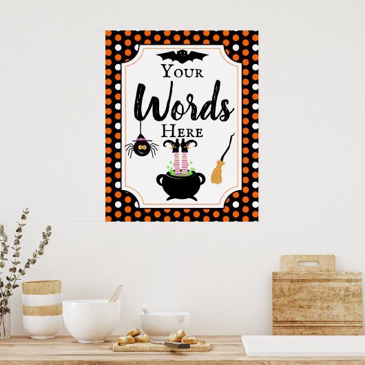 creëer je eigen halloween party-teken poster (Keuken)