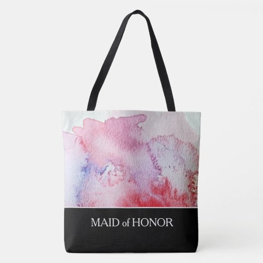 Creëer je eigen handbeschilderde waterverf trouwta tote bag (Voorkant)