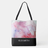 Creëer je eigen handbeschilderde waterverf trouwta tote bag (Achterkant)