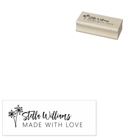 Creëer je eigen handgemaakt met liefde rubberstempel (Gestempeld)