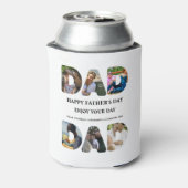 Creëer je eigen Happy vaders dag 6 fotocollage Blikjeskoeler (Blikje Achterkant)