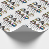 Creëer je eigen Happy vaders dag 6 fotocollage Cadeaupapier (Hoek)