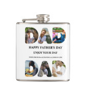 Creëer je eigen Happy vaders dag 6 fotocollage Heupfles (Voorkant)