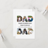 Creëer je eigen Happy vaders dag 6 fotocollage Kaart (Voorkant / Achterkant in situ)