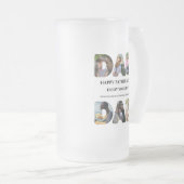 Creëer je eigen Happy vaders dag 6 fotocollage Matglas Bierpul (Voorkant rechts)