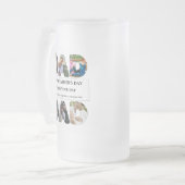 Creëer je eigen Happy vaders dag 6 fotocollage Matglas Bierpul (Voorkant links)