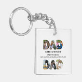 Creëer je eigen Happy vaders dag 6 fotocollage Sleutelhanger (Voorkant Links)
