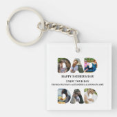 Creëer je eigen Happy vaders dag 6 fotocollage Sleutelhanger (Voorkant)