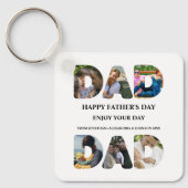Creëer je eigen Happy vaders dag 6 fotocollage Sleutelhanger (Voorkant)