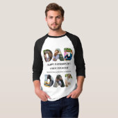 Creëer je eigen Happy vaders dag 6 fotocollage T-shirt (Voorkant volledig)