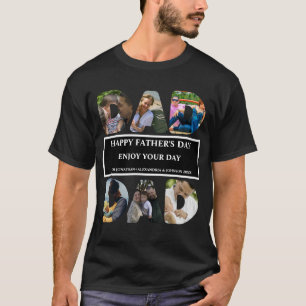 Creëer je eigen Happy vaders dag 6 fotocollage T-shirt