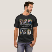 Creëer je eigen Happy vaders dag 6 fotocollage T-shirt (Voorkant volledig)