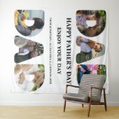 Creëer je eigen Happy vaders dag 6 fotocollage Wandkleed (In Situ (horizontaal))